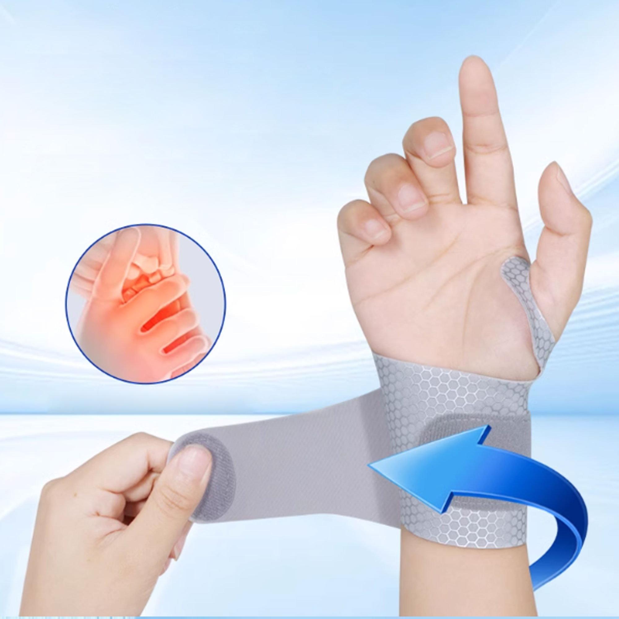Merrysky-Wrist Guards for Athletic use-Wrist Guards for Athletic use-Carpal Tunnel Ultra-Thin Wrist brace-Adjustable Compression Wrist wrap. - Image 7